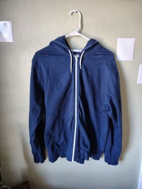 ☀️5/$25☀️ Old Navy Size Large Navy Blue Hooded Full Zip Sweatshirt